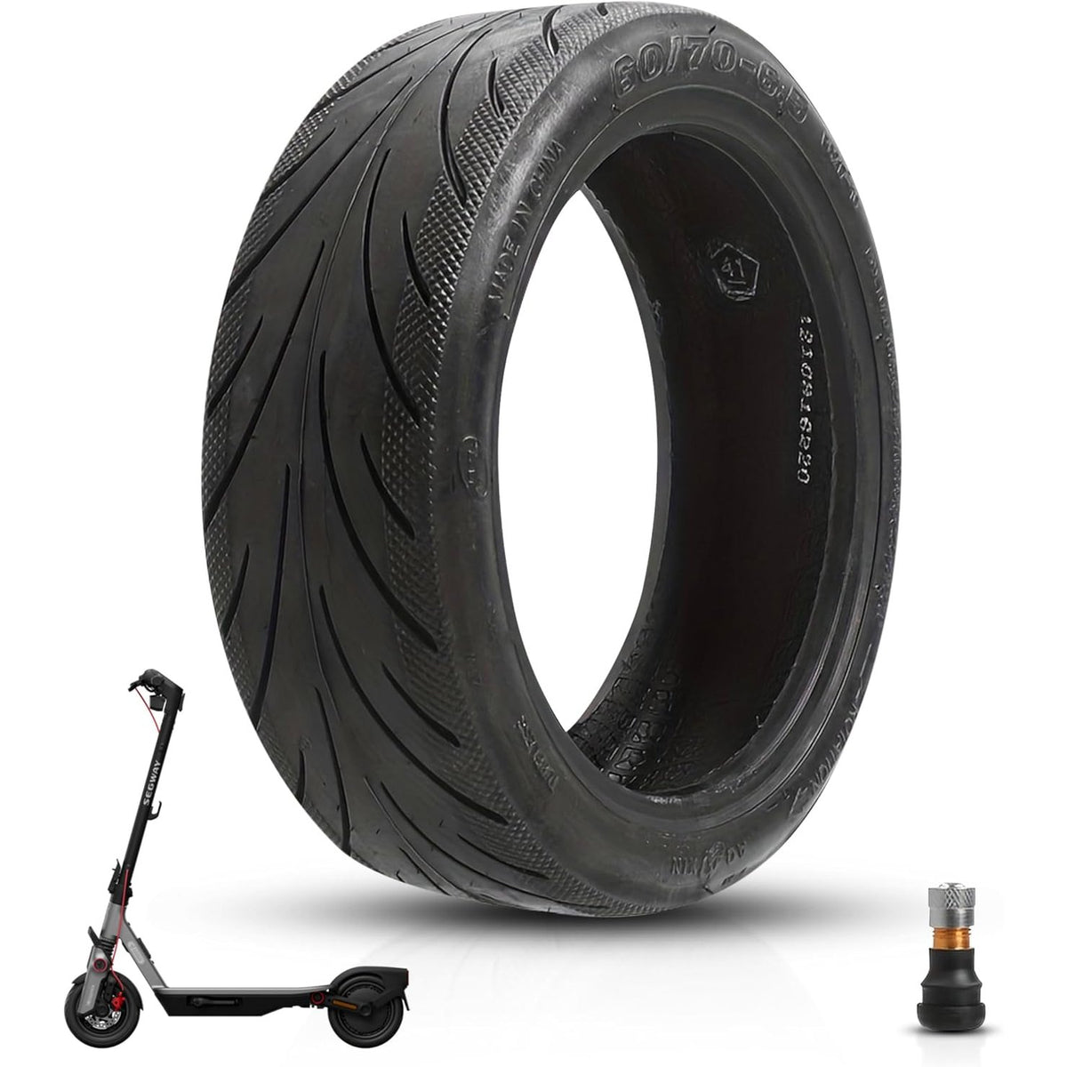 322576 - ANSENI Gomë 60/70-6.5, rrotë 10 inç 10x2.50-6.5 e pajtueshme me Xiaomi 5/5Pro/5 Max/Segway Ninebot E3 E/Ninebot Max G30/G30D/F2 Pro/Smartgyro K2 Skuter elektrik (1 njësi)