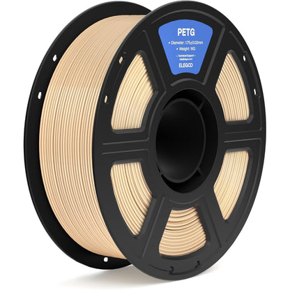 310373 - ELEGOO Filament PETG 1.75 mm, bezhë, 1KG, saktësi dimensionale ±0.02 mm, përputhshëm me shumicën e printerëve FDM