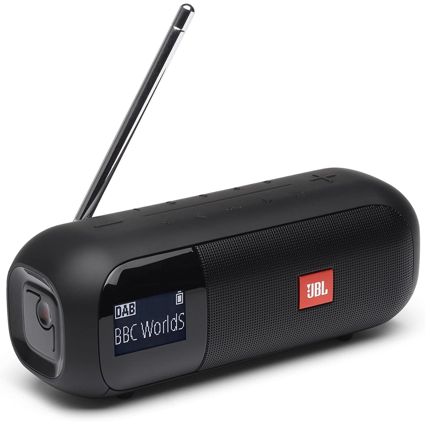 272778 - JBL Regjistrues radio Tuner 2, altoparlant portativ Bluetooth, MP3, DAB+, radio FM, deri në 12 orë jetëgjatësi
