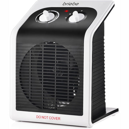 222482 - Ngrohës elektrik portativ me ventilator, 2000W, për hapësira deri në 20m², E zezë/E bardhë