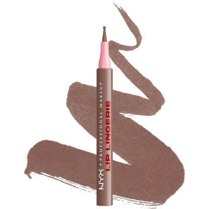 318322 - NYX PROFESSIONAL MAKEUP Ngjyrues buzësh Lip Lingerie, 1 ml, pa transferim, aplikim i lehtë, nuancë: Buz i fiksuar