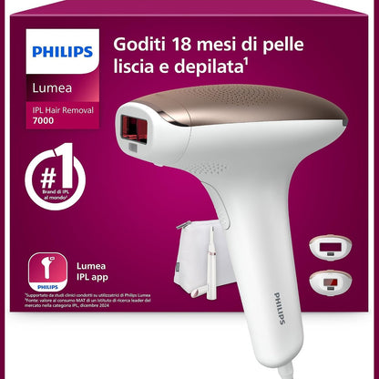 274815 - PHILIPS LUMEA SERIES 7000, Pajisje për heqjen e qimeve IPL, Modeli BRI921/00, 2 aksesorë për trupin dhe fytyrën