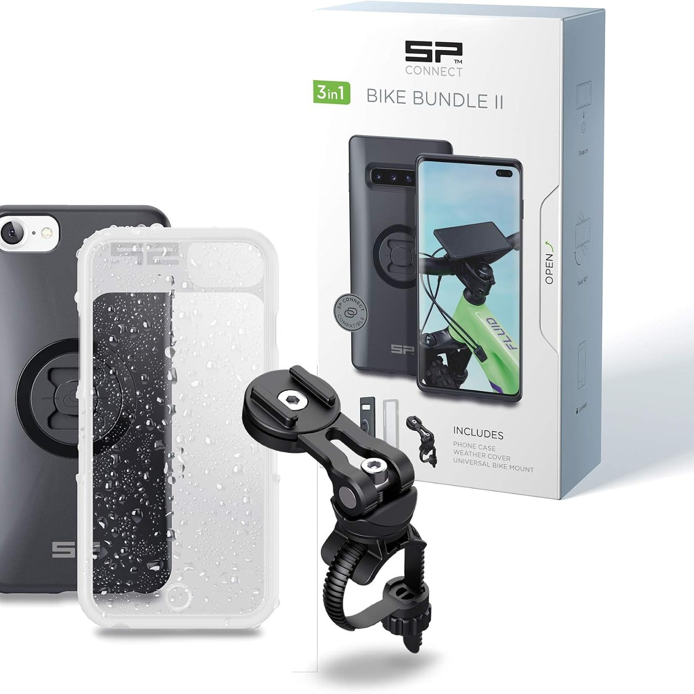 273502 - SP CONNECT Mbajtëse Telefoni për Biçikletë për iPhone 8+/7+/6S+/6+, e papërshkueshme nga uji, për të gjithë telefonat