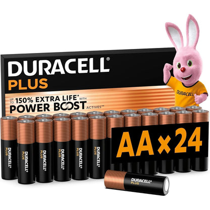 276846 - DURACELL Bateri Plus AA (paketë me 24 bateri) – Bateri alkaline 1.5 V