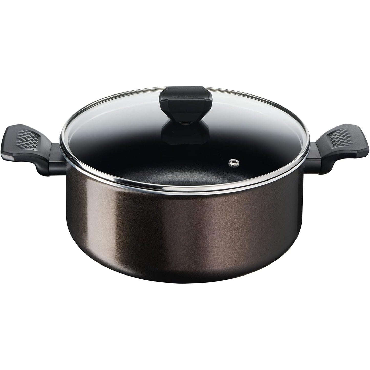 183990 - TEFAL Ena 24cm (4.7L) me Kapak Qelqi, i Përshtatshëm për të gjitha Soba përveç Induksionit, me Shtresë Jo-ngjitëse, Prodhuar në Francë, Easy Cook & Clean B5544602