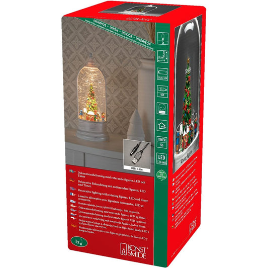 191179 - KONSTSMIDE LED Fener Uji i Bardhë, Rrotullues, për Ambiente të Brendshme, 0.1W, me Kohëmatës 5 Orësh dhe Çelës Ndezje/Fikje, Bateri: 3 x C 1.5V (Nuk Përfshihet), Modeli 4261-200, Një Madhësi