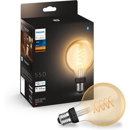 246042 - PHILIPS Hue E Bardhë, llambë me filament E27 vintage, Bluetooth, glob, funksionon me Alexa, Google Assistant, Apple HomeKit
