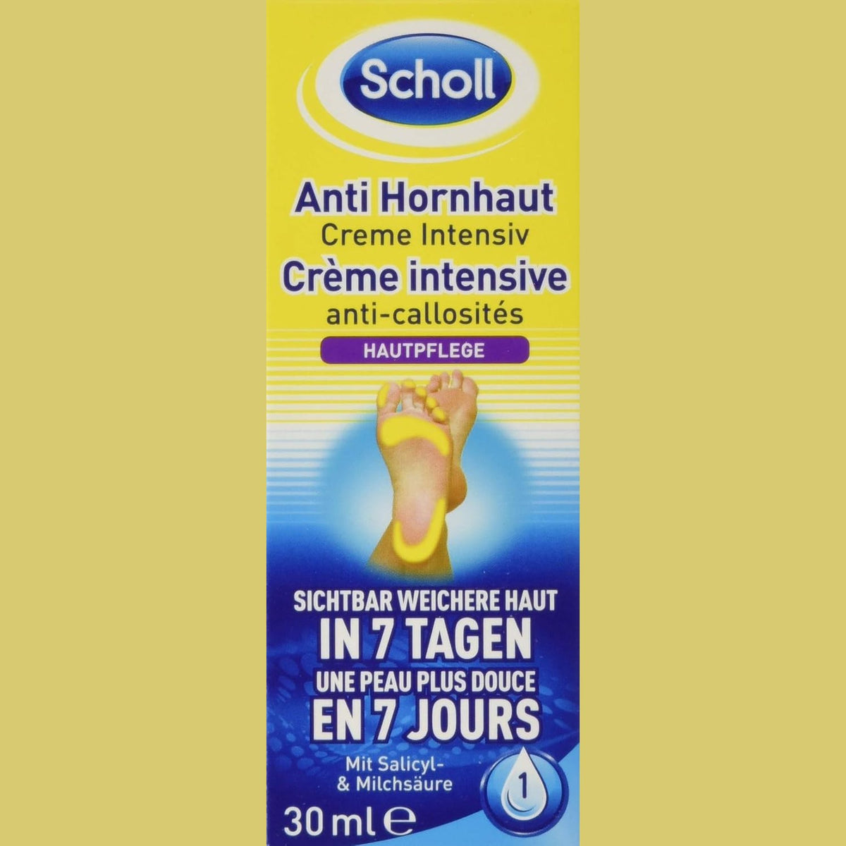 307045 - SCHOLL | Krem Anti-Callus Kujdes Intensiv për Këmbët, 30 ml, me Acid Salicilik dhe Laktik