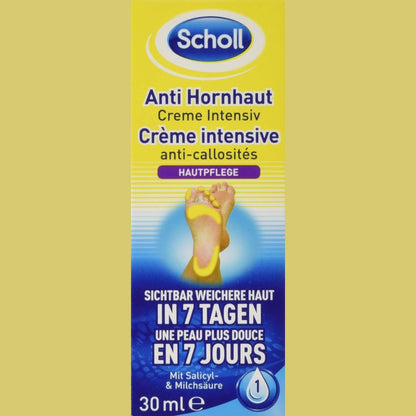 307045 - SCHOLL | Krem Anti-Callus Kujdes Intensiv për Këmbët, 30 ml, me Acid Salicilik dhe Laktik