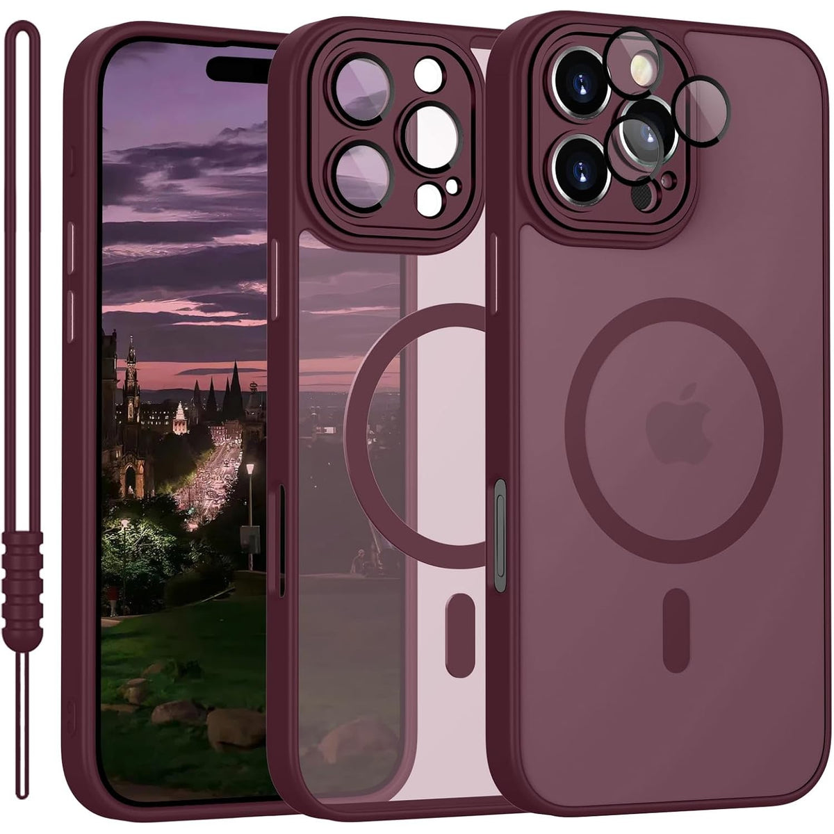 299829 - MBULESË MBROJTËSE MAGNETIKE YUANDMI PËR IPHONE 16 PRO ME MAGSAFE, TRANSPARENTE, MAT, ULTRA E HOLLË, SILIKON JO-RRËSHQITËS, REZISTENTE NDAJ GËRVISHTJEVE