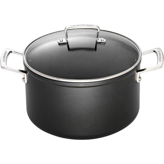 255019 - LE CREUSET Ena për pjekje prej alumini me kapak qelqi, 28 cm, Antracit/Argjend, 51102280010502