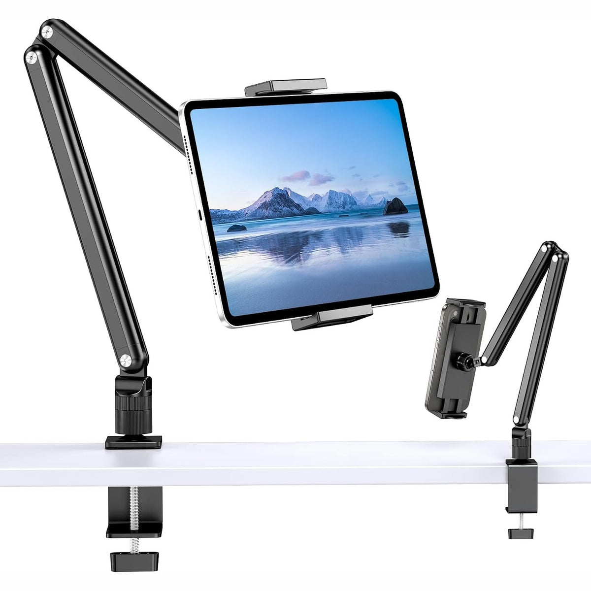 299519 - CREADREAM Mbajtëse Tableti, Montim për Tavolinë prej Alumini, Rrotullohet 360°, E Përputhshme me iPad Air Pro Mini, 4.7-13 Inç