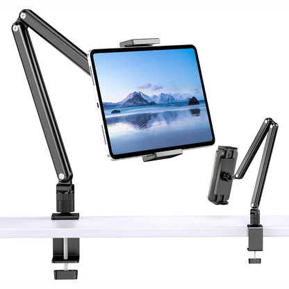 299519 - CREADREAM Mbajtëse Tableti, Montim për Tavolinë prej Alumini, Rrotullohet 360°, E Përputhshme me iPad Air Pro Mini, 4.7-13 Inç