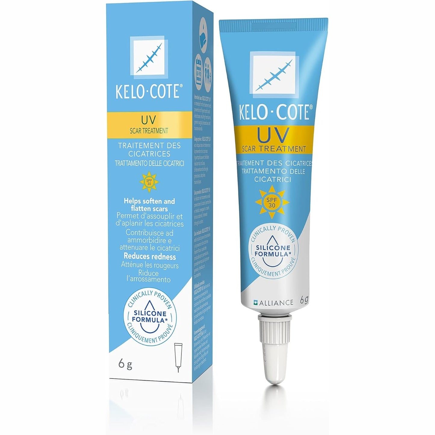 275436 - KELO-COTE Xhel - 6g - SPF 30 - Trajtim me silikon për shenja të ngritura - Zvogëlon skuqjen dhe kruajtjen - I provuar klinikisht