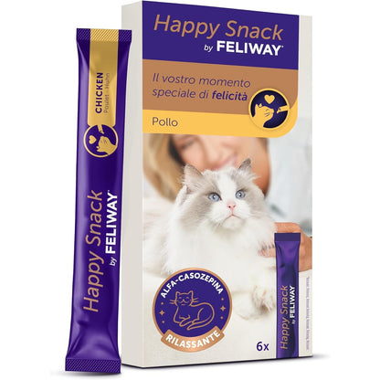 248878 - FELIWAY Happy Snack, Ushqime për macet, Kuti me 6 shkopinj me aromë pule, qetësuese