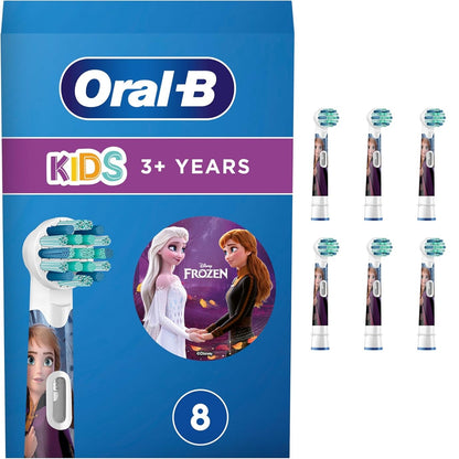 301929 - ORAL-B Koka Furçash Zëvendësuese Pro Kids Frozen — Qime Shumë të Buta, Pako me 8