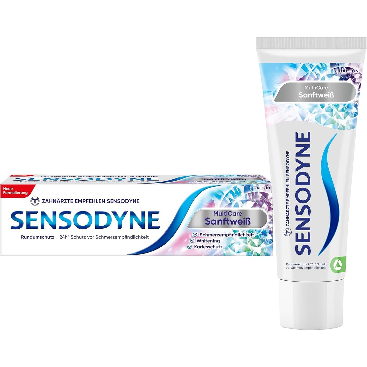 319004 - SENSODYNE Pastë dhëmbësh zbardhuese e butë, 75 ml, pastë dhëmbësh ditore me fluor, për dhëmbë të ndjeshëm