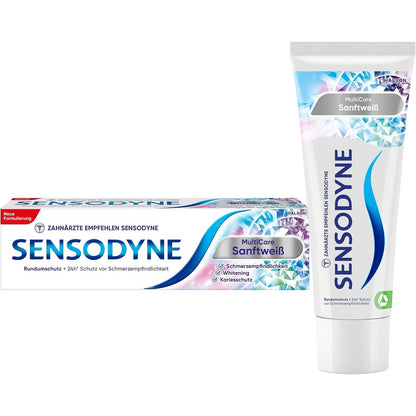 319004 - SENSODYNE Pastë dhëmbësh zbardhuese e butë, 75 ml, pastë dhëmbësh ditore me fluor, për dhëmbë të ndjeshëm