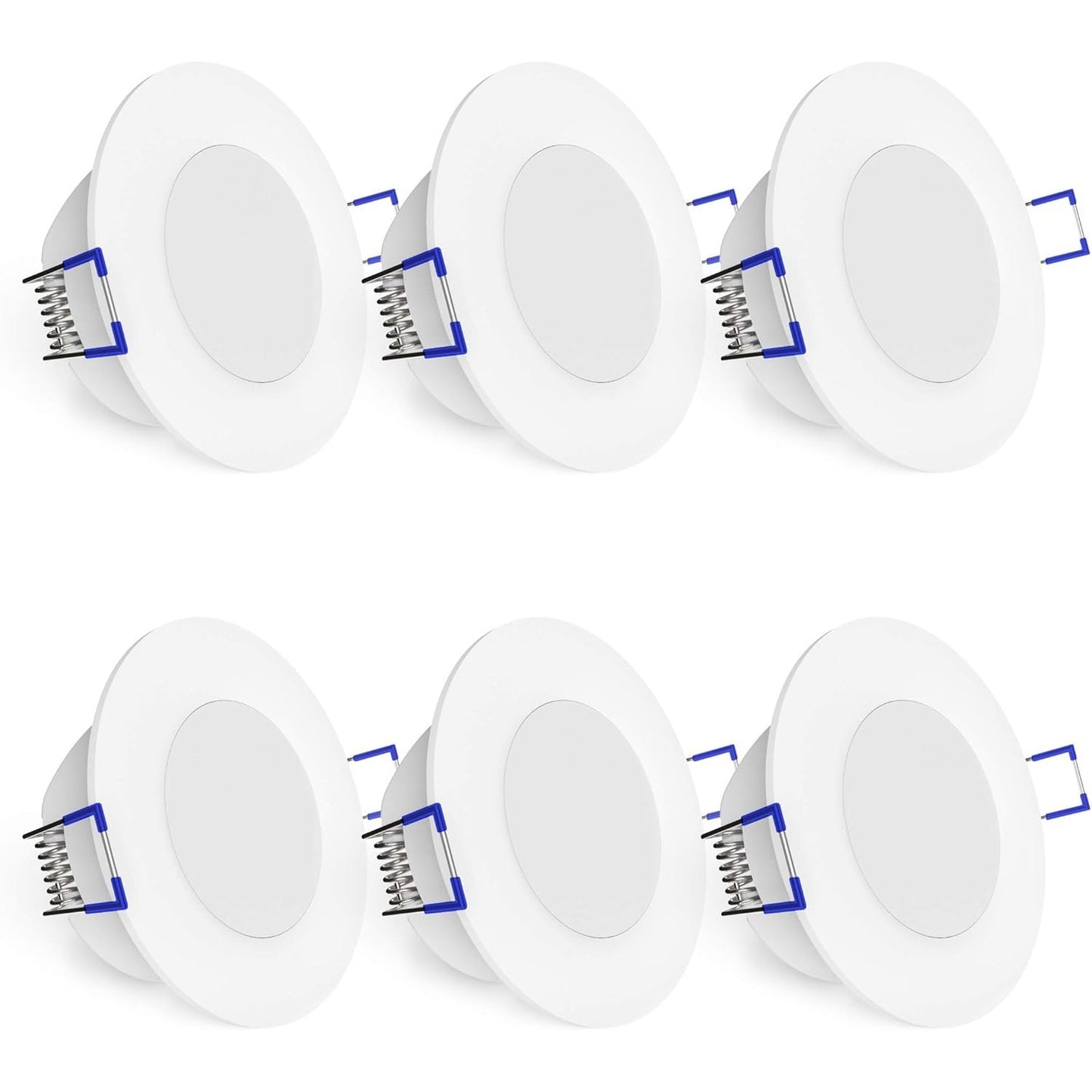 252342 - LINOVUM® WEEVO Set me 6 pjesë, Ndriçues LED të futur IP44, 230V, Rrumbullakët, 3.5W, Bardhë e ngrohtë, Instalimi i sheshtë 29 mm