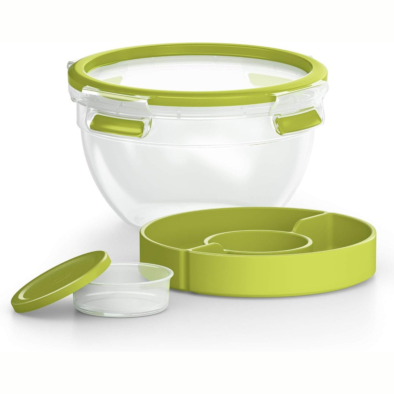 294380 - Kuti sallate EMSA Clip & Go, 1 L, 100% e papërshkueshme nga rrjedhjet, me vulë freskie, transparente, jeshile e çelët