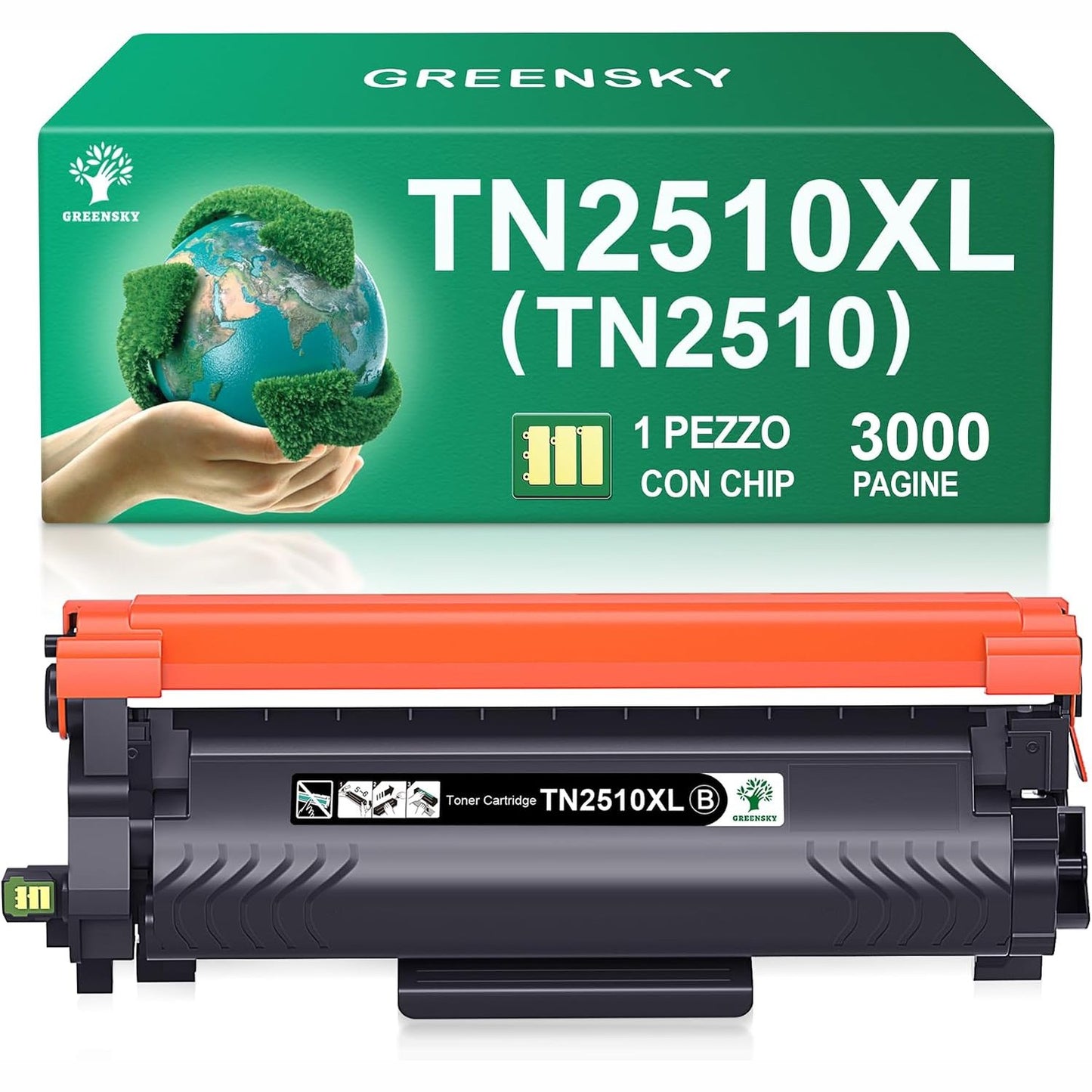 274203 - GREENSKY Toner TN2510 TN2510XL i pajtueshëm me Brother HL-L2400DWE HL-L2400DW HL-L2445DW DCP-L2627DWE MFC-L2800DW DCP-L2660DW DCP-L2665DW MFC-L2827DWXL MFC-L2860DWE (1 copë)