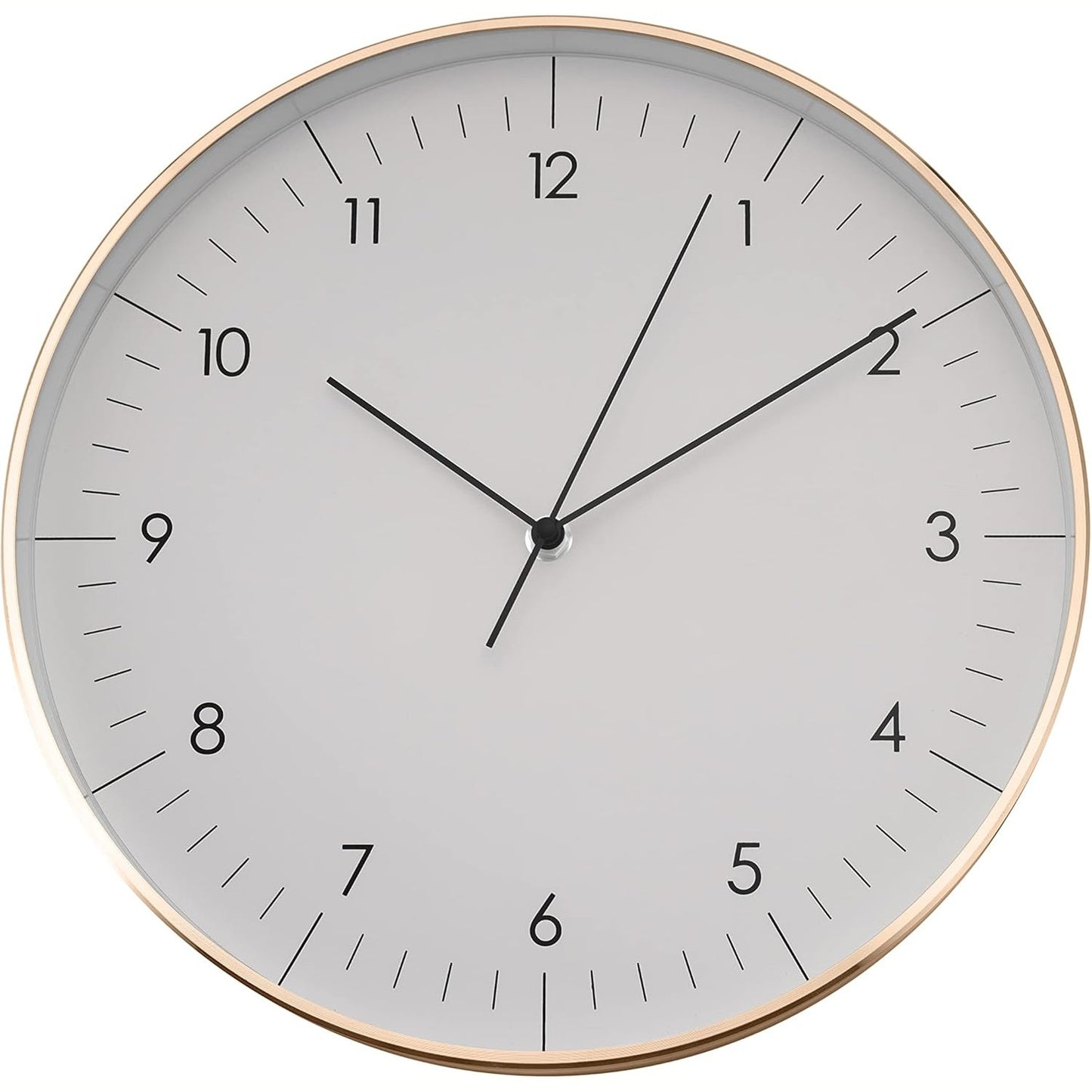 226782 - LUUK LIFESTYLE Orë muri minimaliste prej ari, e heshtur pa tik-tak, dekorim modern, 31 cm, dhuratë për festën e ngordhjes së shtëpisë, me numra arabë, e përshtatshme për kuzhinë, dhomë ndenjeje, orë muri me dorë të dytë