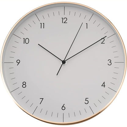 226782 - LUUK LIFESTYLE Orë muri minimaliste prej ari, e heshtur pa tik-tak, dekorim modern, 31 cm, dhuratë për festën e ngordhjes së shtëpisë, me numra arabë, e përshtatshme për kuzhinë, dhomë ndenjeje, orë muri me dorë të dytë