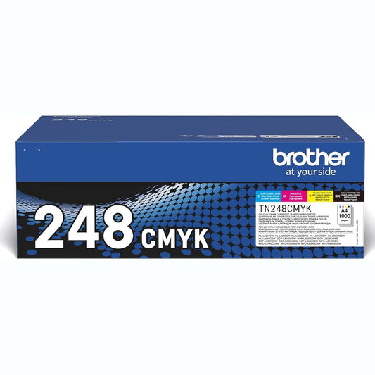 188647 - BROTHER Pako Origjinale e Kartridgëve me Toner TN-248VAL, Ngjyrat: Cian, Magenta, Gjelbër, Zi