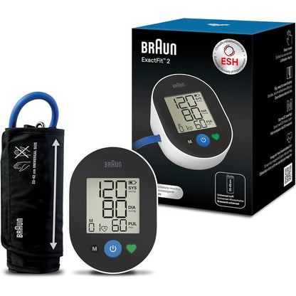 316241 - BRAUN Monitor tensioni i gjakut ExactFit™ 2, saktësi e provuar klinikisht, ekran me kod ngjyrash, manshetë universale, për përdorim jo-komercial, BUA4050