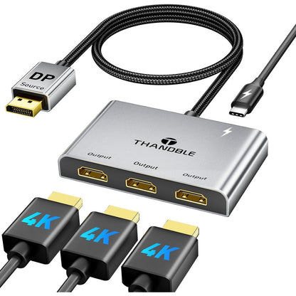 276390 - THANDBLE Ndarës DisplayPort në HDMI, Dalje 1 në 3, Qendër MST (4K @ 60Hz)