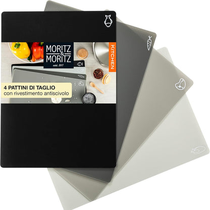 254051 - MORITZ & MORITZ TAPET PRERJE KUZHINE | 4x | 28 x 38 cm | Dërrasë Prerjeje Kuzhine për Punë të Shpejtë | Dërrasë Prerjeje Plastike Fleksibile