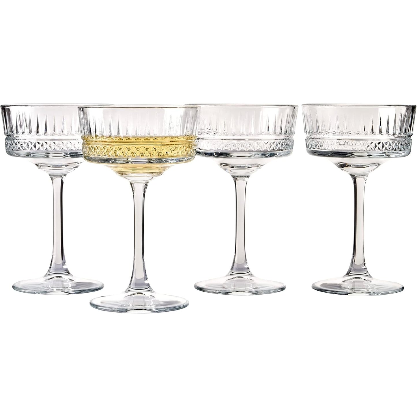 222542 - PASABAHCE Set Elysia me 4 Filxhanë Shampanje, 26 cl, transparente