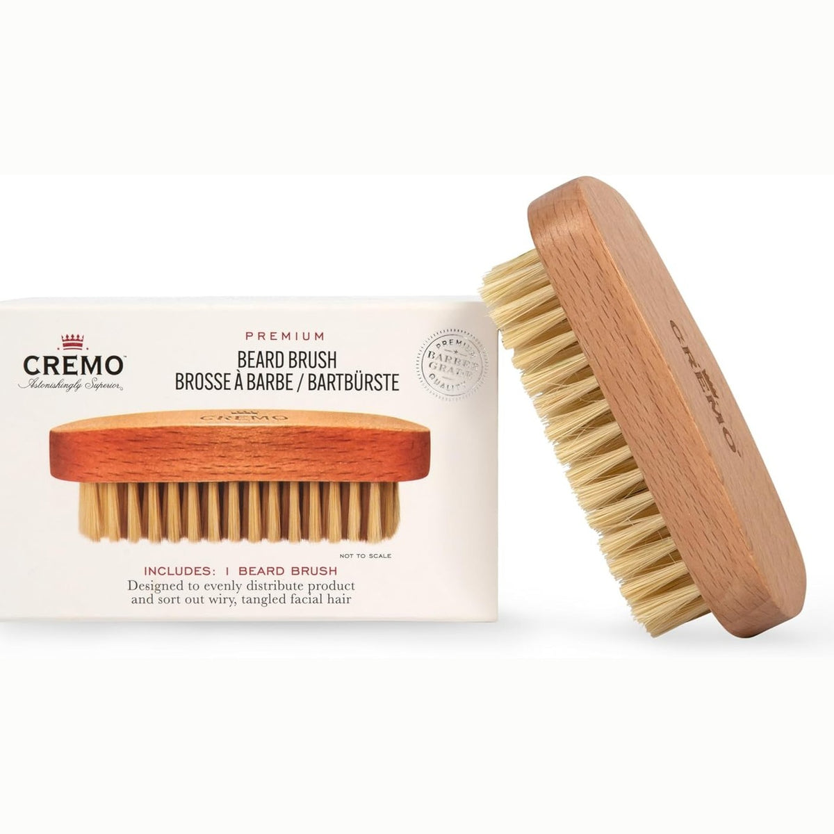 317971 - CREMO Furçë për mjekër për meshkuj, 100% Sisal Natyral