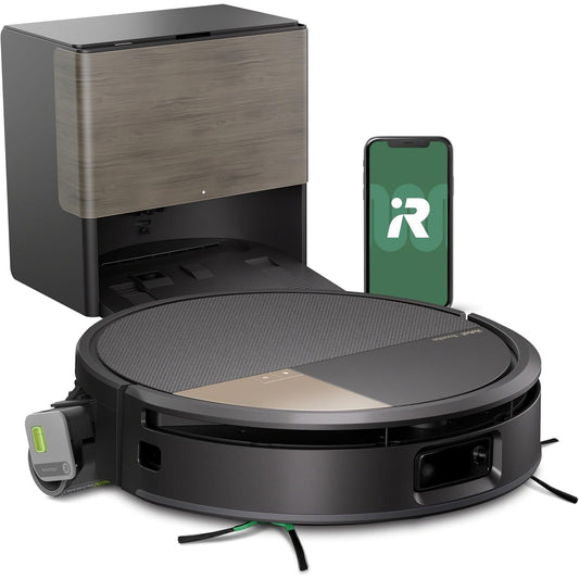292005 - iRobot Roomba Max 705 Combo + Bazë AutoWash, Rul për Mop PowerSpin, Mbrojtëse për Rul, Dy Furça, Zbrazje Automatike, Tharje me Rul me Ajër të Ngrohtë, Shmangie Objektesh, LiDAR, E Zezë