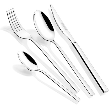 251593 - MONIX Amalfi Set takëmesh 24 pjesë, thikë për biftek, çelik inox 18/0, i përshtatshëm për lavastovilje