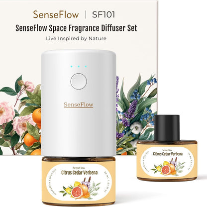 306100 - SENSEFLOW Difuzues Vajrash Esencialë SF101 Pro, Ultrasonik pa Ujë, Aromaterapi 120-Ditore, për Shtëpi