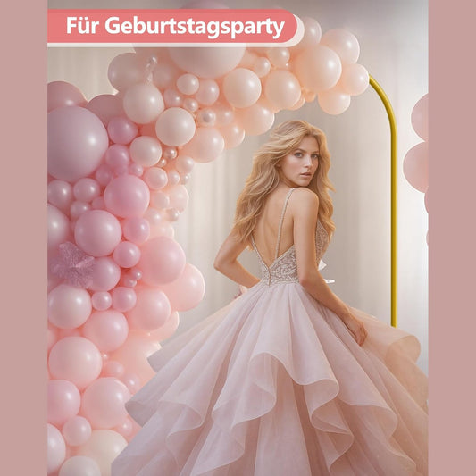 167204 - JEBUTU Stand Sfondi Metalik 2.2mx1.2m me Hark dhe Tullumbace, Kornizë e Harkuar për Dekorime Dasme, Ditëlindje, Festë Nusërie, Baby Shower, Kopsht, Krishtlindje, Vit të Ri