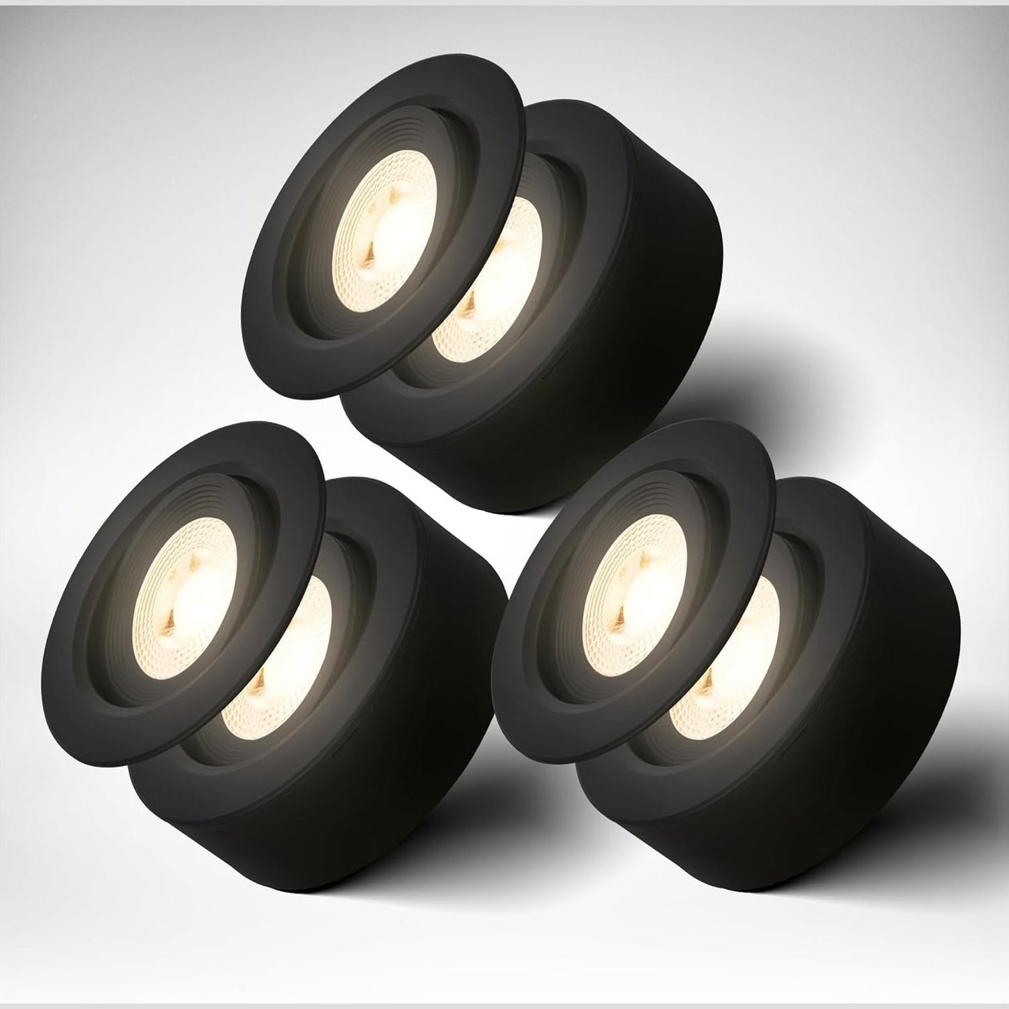 215144 - B.K.LICHT Set me 3 ndriçues LED 2-në-1, dritë e bardhë e ngrohtë, 230 V, diametër i futur 68 mm