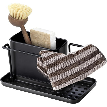 262168 - WENKO Organizues për larjen e enëve Model Orio, Kuti larjeje me enë çeliku inox të lëvizshme, dimensionet (Gj x L x Th): 21 x 10.5 x 12 cm, E zezë
