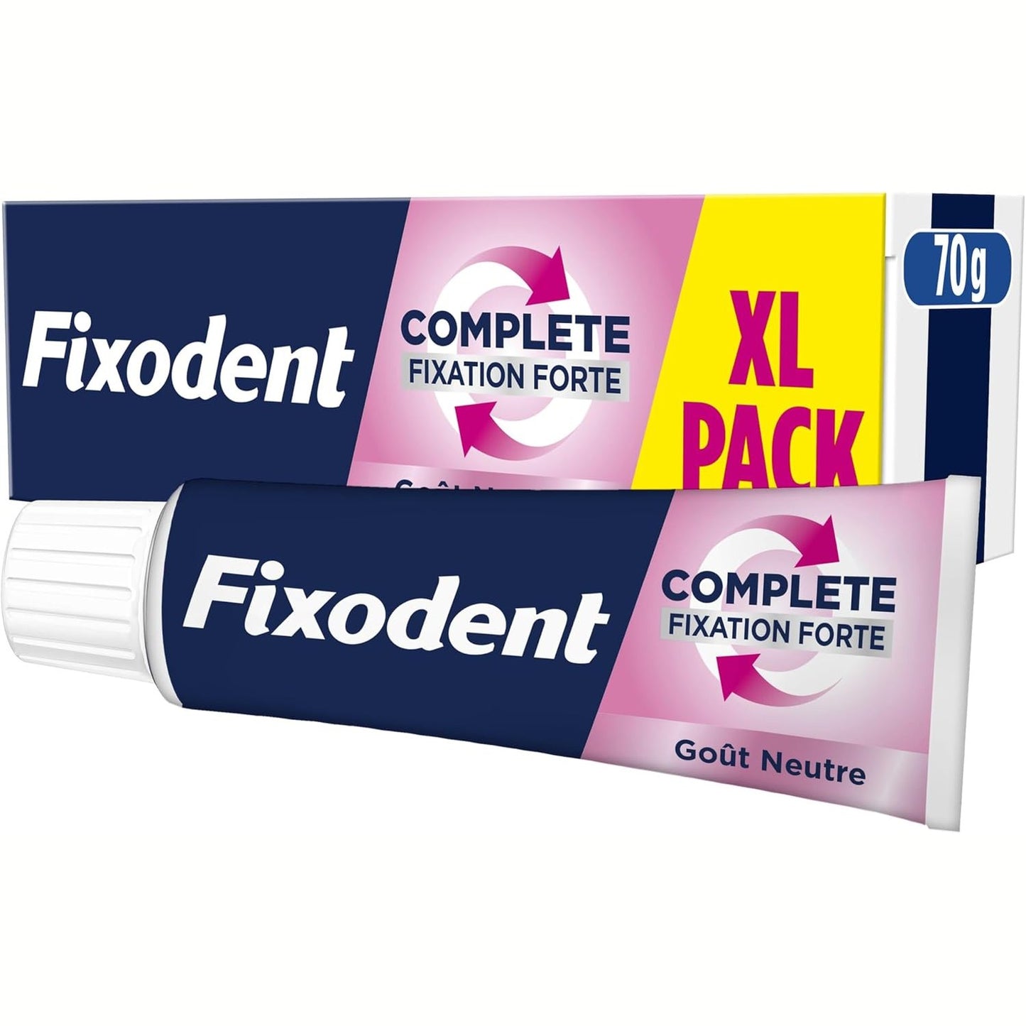 318836 - FIXODENT Krem ngjitës i plotë për proteza, shije neutrale, 70 gramë