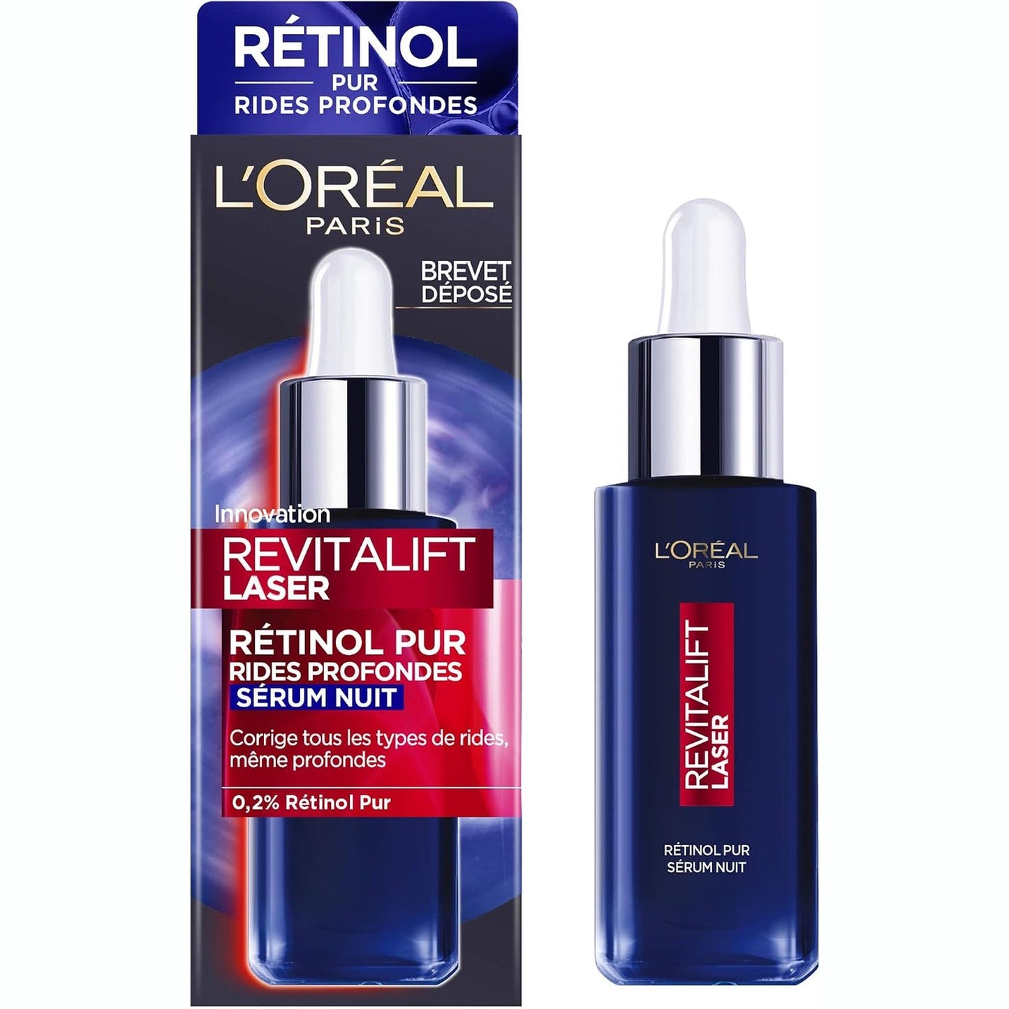 317844 - L'ORÉAL PARIS Serum nate kundër rrudhave me retinol, Trajtim fytyre për rrudha të thella, 30 ml