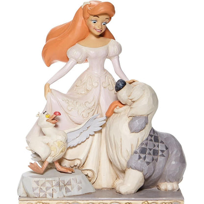 195166 - JIM SHORE - Figurinë e Sirenës Ariel nga Disney, 'White Forest', Materiali: Porcelan