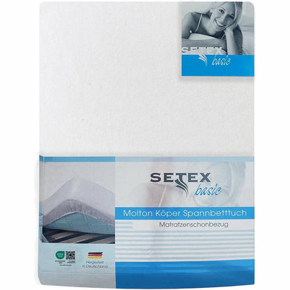 183659 - SETEX Mbrojtëse Dysheku Molton Twill, 100% Pambuk, Madhësi 160 x 200 cm, Ngjyra e Bardhë
