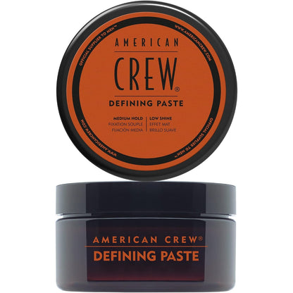 297501 - AMERICAN CREW Pastë Definuese për Flokë për Burra - Dyllë - Mbajtje e Mesme - Shkëlqim Natyral - 85g