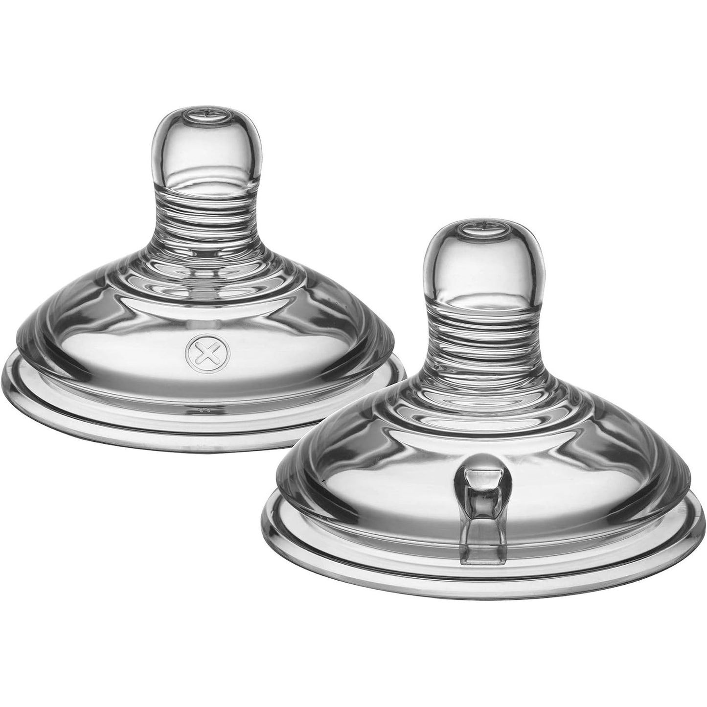 318881 - TOMMEE TIPPEE - Thithë shisheje, thithë me fillim natyral, rrjedhje e ndryshueshme, 0+ muaj, në formë gjiri, valvul antikolike, silikon i butë, pako me 2 pjesë