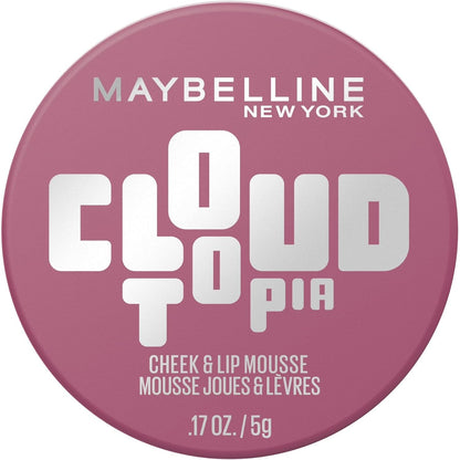 318426 - MAYBELLINE NEW YORK - Skuqës shkumë shumëpërdorimësh - Faqe dhe buzë - Përfundim mat i paqartë - Teksturë e lehtë - Deri në 14 orë përdorim - Rezistent ndaj transferimit - Cloudtopia - Ngjyra: 01 Twilight Berry