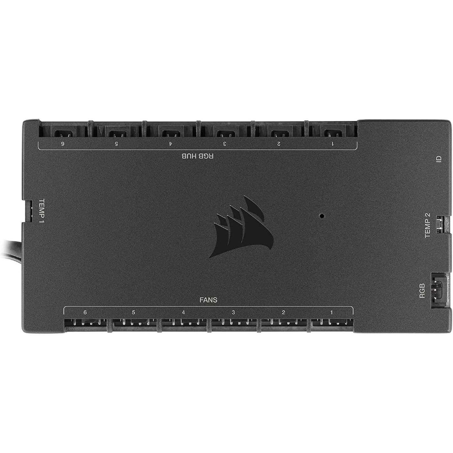 266388 - CORSAIR iCUE COMMANDER CORE XT, Kontrollues i Lidhur i Ndriçimit RGB dhe Shpejtësisë së Ventilatorit, Deri në Gjashtë Ventilatorë dhe 264 LED RGB, Zero RPM, Monitorim i Temperaturës, i Zi