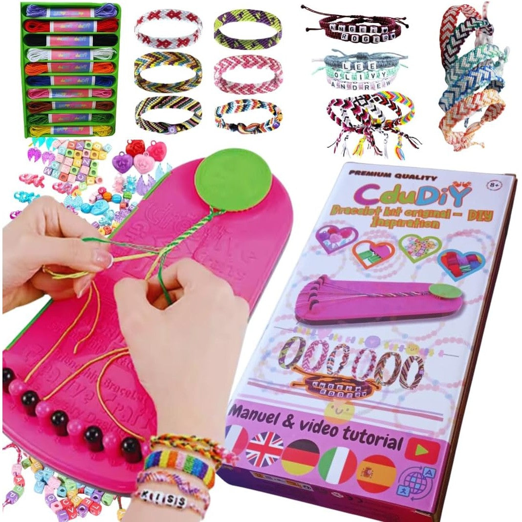 252044 - CDUDIY Set byzylykësh brazilianë dhe miqësie me udhëzime në frëngjisht, Ide dhuratë për vajza 8-16 vjeç, set artizanal për fëmijë dhe të rritur