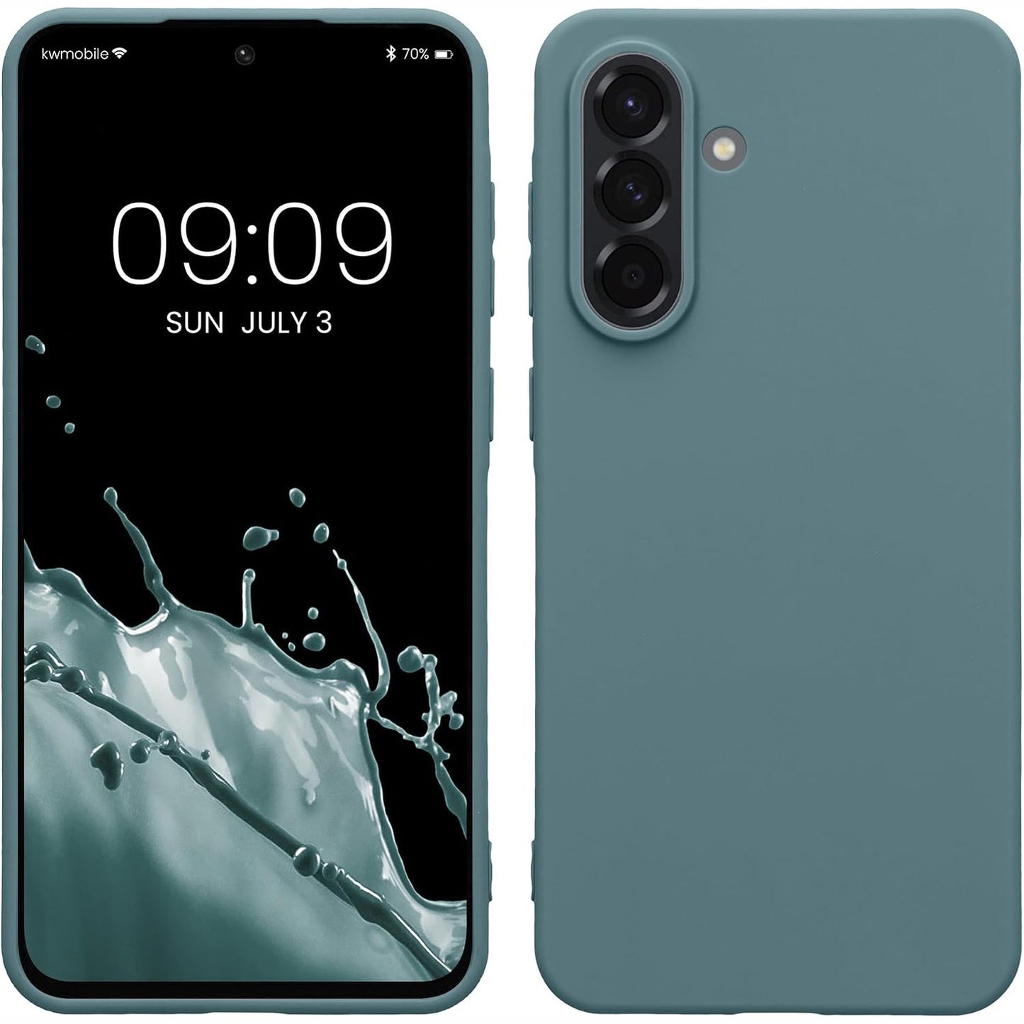 320700 - KWMOBILE Mbështjellës për telefonin Samsung Galaxy A56 5G, Mbështjellës TPU, Karikim pa tel, Mbulesë mbrojtëse në gur antik