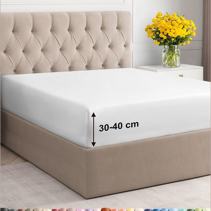 168394 - OEKO-TEX - Çarçaf i montuar nga mikrofibër i butë i krehur 200x200cm, i përshtatshëm për dyshekë deri në 40cm lartësi - Pa rrudha, rezistent ndaj tkurrjes dhe i qëndrueshëm ndaj ngjyrës - Ngjyra: e gjelbër e urtë